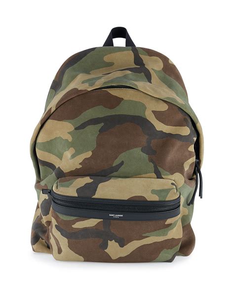 yves saint laurent camo backpack|saint laurent men's shoulder bag.